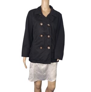 Merona Black Double Breasted Coat